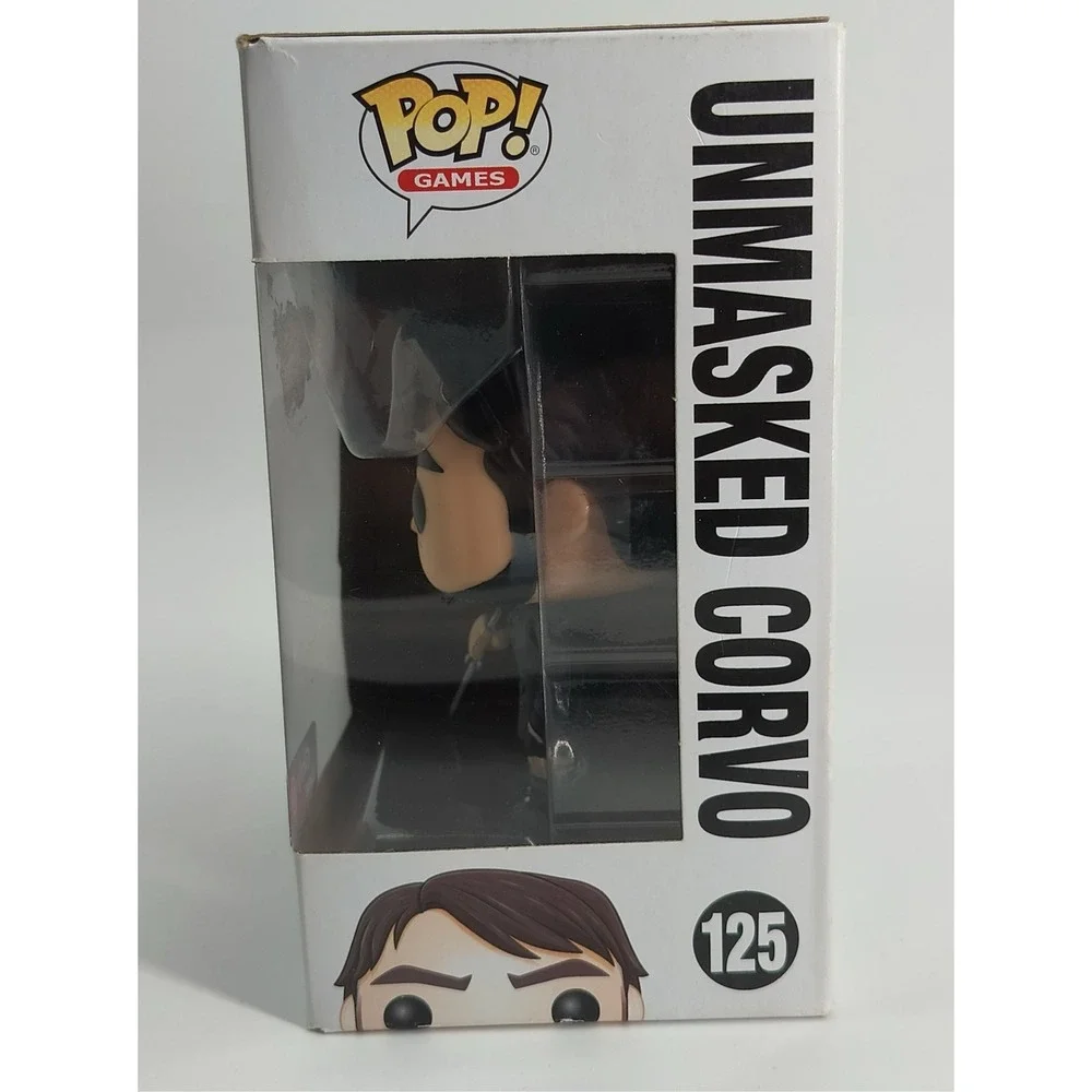 Funko Pop Games Dishonored Unmasked Corvo GameStop Vinyl Black Apparel Red